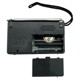 Indin portable pocket radio UK with a compact design and battery compartment for easy transport