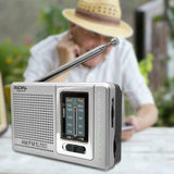 Indin portable pocket radio UK with an extendable antenna and clear digital display for easy tuning