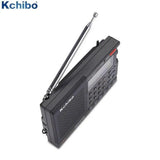 Kchibo D6110 airband digital receiver black portable radio with telescopic antenna and keypad