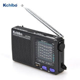 Kchibo KK-909B shortwave radio UK portable black radio with telescopic antenna and tuning controls