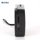 Side view of KK-909B shortwave radio UK showing headphone jack and tuning dial by Rugby Radios UK Limited