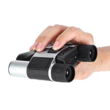 10x25 monocular digital camera held in hand, featuring compact design and user-friendly controls