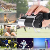 10x25 monocular digital camera with versatile use for hiking, bird watching and sport events