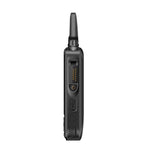 Side view of Mytera V968S two way radio with antenna and USB charging port
