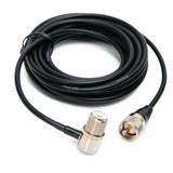 Nagoya Clone dual band antenna for radios with coaxial cable and connectors for efficient signal transmission