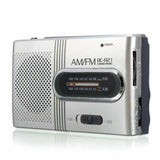 Indin portable AM FM pocket radio with sleek design and easy-to-read dial for clear tuning