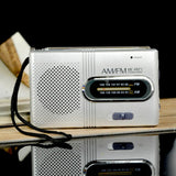 Indin portable AM FM pocket radio with digital tuning and a sleek design for easy carrying