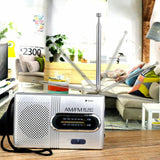 Indin portable AM FM pocket radio with extendable antenna and clear speaker for personal listening