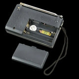 Indin portable AM FM radio with storage compartment and antenna for easy tuning