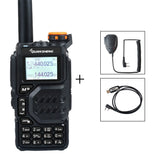 Quansheng UV-5R Plus radio UK featuring digital display and included accessories for clear communication