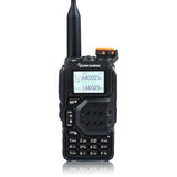 Quansheng UV-K5 radio featuring a digital display and ergonomic keypad for effective communication