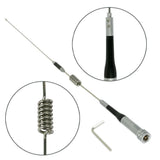 QYT KT-8900D amateur radio antenna with metal coil and adjustable base for ham radio transceivers