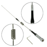 QYT KT-8900D amateur radio antenna with metal coil and adjustable base for ham radio transceivers