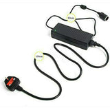 QYT KT-8900D amateur radio power adapter with UK plug and black rectangular charger box