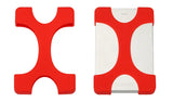 Red rubber bumper for 2.5 inch hard drive, designed to provide shock protection and secure grip