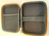 Open Unbranded 2.5 inch external hard drive case with padded interior and mesh pocket for accessories