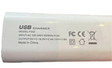 Unbranded 5 port USB charger 48watt QC3.0 white compact fast charging adapter with multiple output voltages