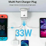 4 port USB wall charger UK with a design to charge multiple devices quickly and efficiently