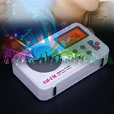 Unbranded compact AM FM alarm clock radio with digital display and speaker for bedside use