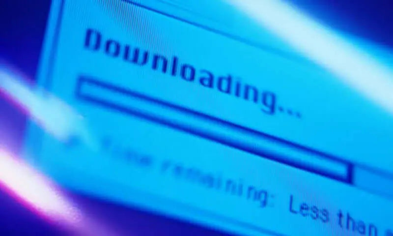 Radio programming software downloads screen showing progress bar for downloading firmware or config files