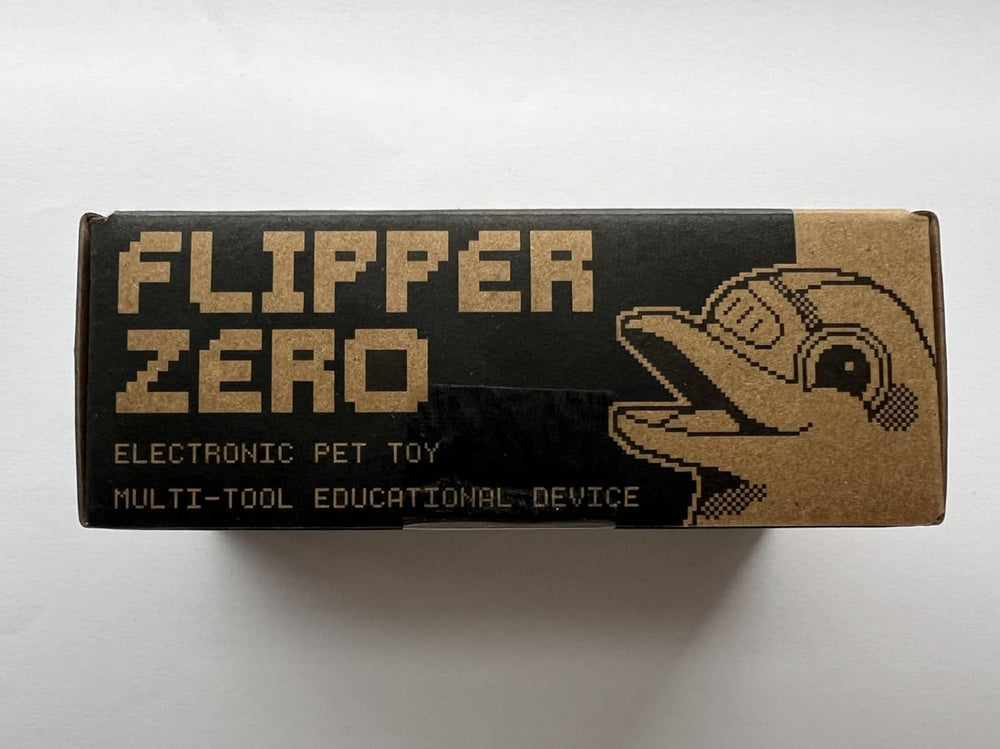 Flipper Zero 2025 mod UK electronic pet toy box showing multi-tool educational device design