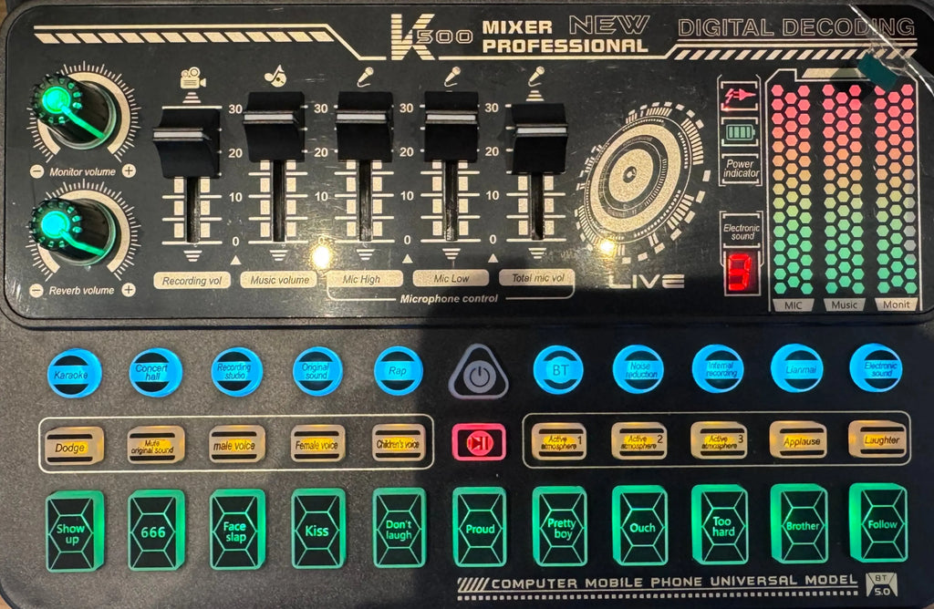 Mixer View Portable live mixer UK with adjustable controls for volume and effects ...