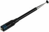 Rugby Radios UK Nagoya £9 UK NA-773 Nagoya 3db Gain Telescopic Antenna with SMA connector OverViewNagoya NA-773 SMA-Female Dual Band Extendable Handheld AntennaFolding height is 110mm, can extend up to 395mmFrequency: 144 / 430 MHzGain: 2.15 dBiWidely used on handheld Radios with SMA male interfaceSpecifications:Frequency: 144/430MHzGain: 2.15dbMax power: 10WattsV.S.W.R: Less 1.5Impedance: 50 OHMConnector: SMA-FemaleLength: Normal 110mm / extended 395mmCompatible Model:For HYT: TC-268, TC-268S, TC-270, TC-2