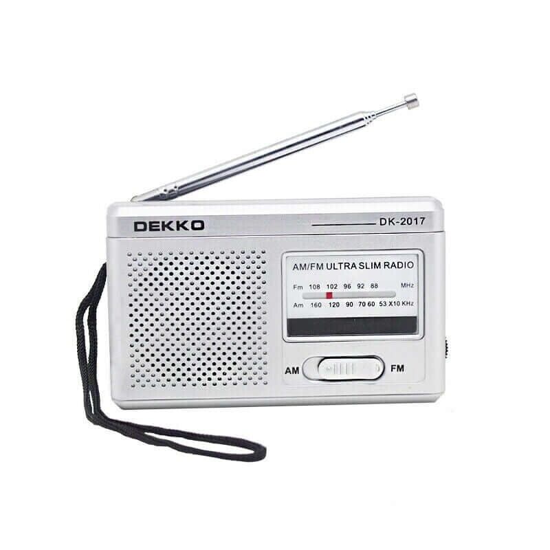 POCKET PORTABLE RADIO - DEKKO AM/FM Optional USB Lead or AA batteries