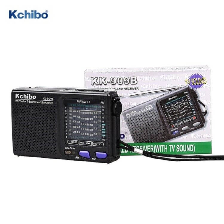 KK-909B Portable AM/FM/SW 1-9/TV Mono Radio Receiver