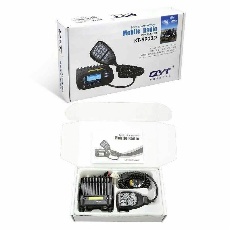 QYT KT8900 Mini Dual Band Car Radio, VHF UHF 25W 20W Mobile Transeiver, Black - 2