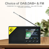 DAB-PC1 Digital DAB FM Radio with BT AM MP3 Player Portable Rechargeable