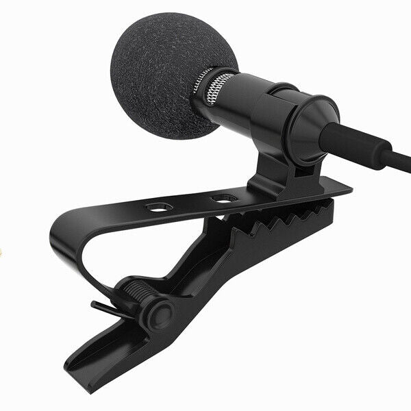 Mono Lapel Mini Lavalier Mic Microphone 3.5mm 0.6m, 1m or 2.0m length