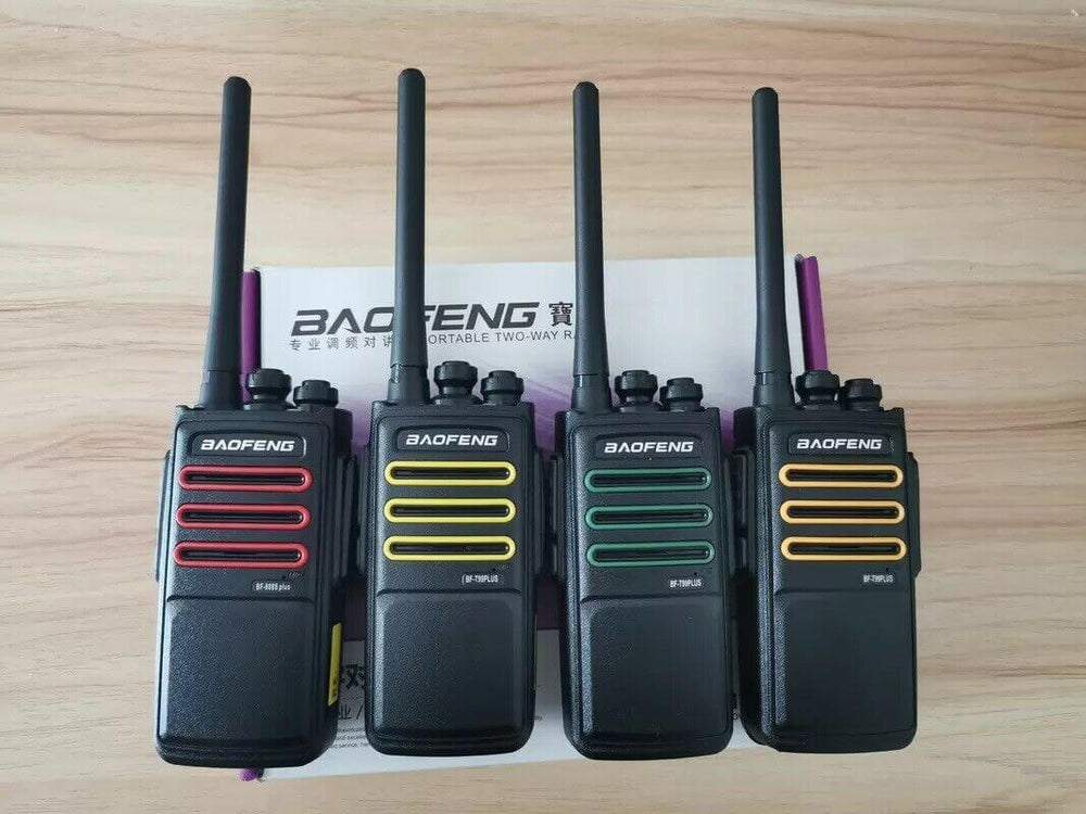 Rugby Radios UK Baofeng £18.8 UK PMR446 5-10w Baofeng T99Plus coloured 2-Way radio- case & programming option Comes with 1 x Transmitter/Receiver in the soft case, and accessory items - is programmed to PMR 446 UK standard 16 channels. Product Description - Brand New Product In The UK - 5-10 Watts Of Power - Colour Of Choice, Programmable soft Case BaoFeng T99plus 10W Portable 2-Way Radio 6800mAh Battery USB Cable Walkie Talkie with Earpiece Features...... • 5-10Watt Strong and powerful out-put tested on a