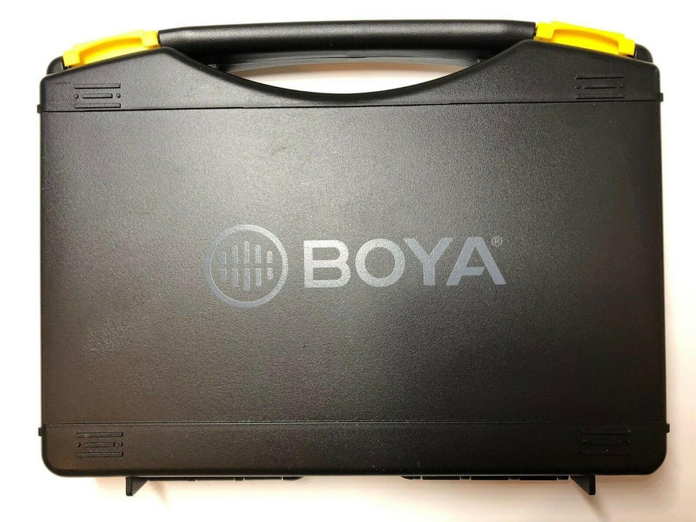 Rugby Radios UK BOYA £86.5 BOYA BY-WM6 Lavalier Clip Wireless Microphone System Mic UHF - UK stock UK available stock in 2 working days - Brand new boxed with Boya hologram BOYA BY-WM6 Lavalier Clip Wireless Microphone System Mic UHF for Phone, Camera, Pitch side rebroadcast systems, operates on Channel 38 606-618.00 mhz UHF UK. Condition is New. Items in the box :1 x Case1 x Transmitter - 18 channels - UHF 608-618Mhz - see frequency chart in the pictures 1 x Receiver - - 18 channels - UHF 608-618Mhz - see