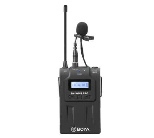 Rugby Radios UK BOYA £92.5 UK SELLER - NEW BOYA BY-WM8 PRO-K1 UHF Wireless Mic - 1 x Transmit, Dual Receive BY-WM8 Pro-K1 ：Product Highlights: • Dual-Channel Wireless Receiver • Consists of One Transmitter and One Receiver • UHF transmission with 48UHF channels • Ideal for ENG/EFP, DSLR Video • Broadcast-Quality Sound • Operation range can reach up to 100m • Adjustable MONO and Stereo mode • Powered by one 2 x AA batteries for both transmitter and receiver Product Description UHF Dual-Channel Wireless Micro