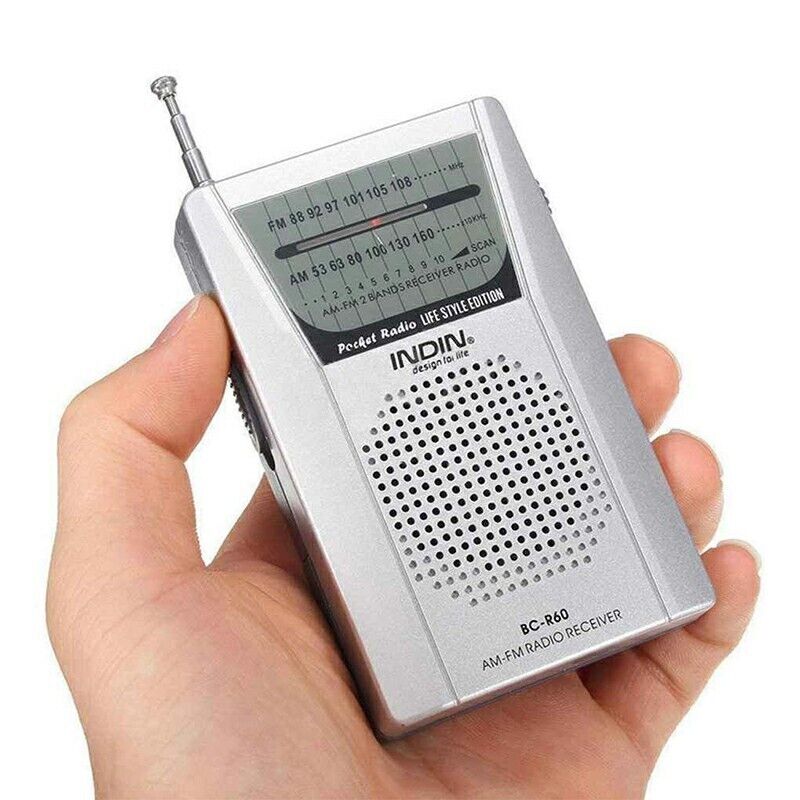 Yoidesu BC-R21 Portable AM FM Mini Radio with Boomboxes Music Player Pocket  Radio Earphone Jack Powered by 2 AA Batteries