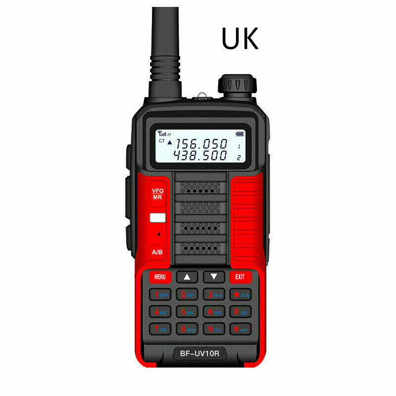 UK Stock 2021 RED BAOFENG UV-10RPlus 5,10-15W 4500-10000mah Dual Band Radio