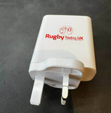 Rugby Radios UK Unbranded £6.25 5 Multi-Port Fast Quick Charge 48watt QC3.0 USB Hub UK Plug Wall Charger Adapter Item Specifications: New 5 port USB Ports EU Regulation Travelling Charger Features: 1. 100% brand new and high quality - 45 Watt 5 Port device 2. Powerful QC3.0 charger, charge compatible devices 4 X faster than conventional chargers 3. Multiple protection, over-charge, voltage, temperature and shore circuit protection, safer 4. Widely compatible with most digital devices, universal 5. Easy and