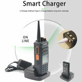 Smart charger for AnySecu UVF9 Plus walkie talkie with Type C charge and long battery standby