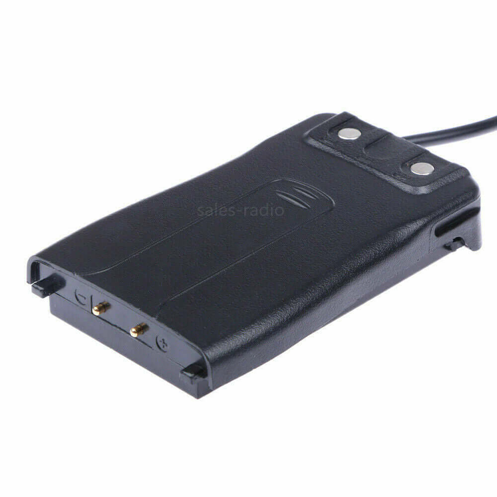 Unbranded BaoFeng BF-888S battery eliminator for radio communication with black plastic casing
