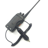 Unbranded BaoFeng BF-888S battery eliminator with coiled power cord and car charger plug for radio communication