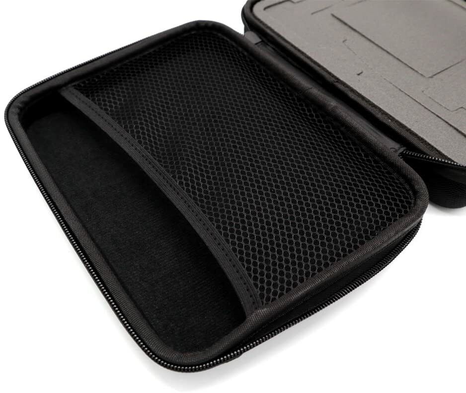 Inner view of a Baofeng BF-T1 carrying case UK showing mesh pockets and protective padding