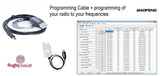 BAOFENG BF-T1 programming cable with USB connector for radio frequency programming and setup