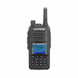 Baofeng DM-1702 DMR radio black handheld two-way radio with keypad and antenna