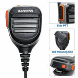 BaoFeng rainproof speaker mic with side PTT and 360 rotating clip for clear radio communication