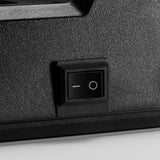 Close-up of a six-way charger for Baofeng T99 Plus with a power button for multiple device charging