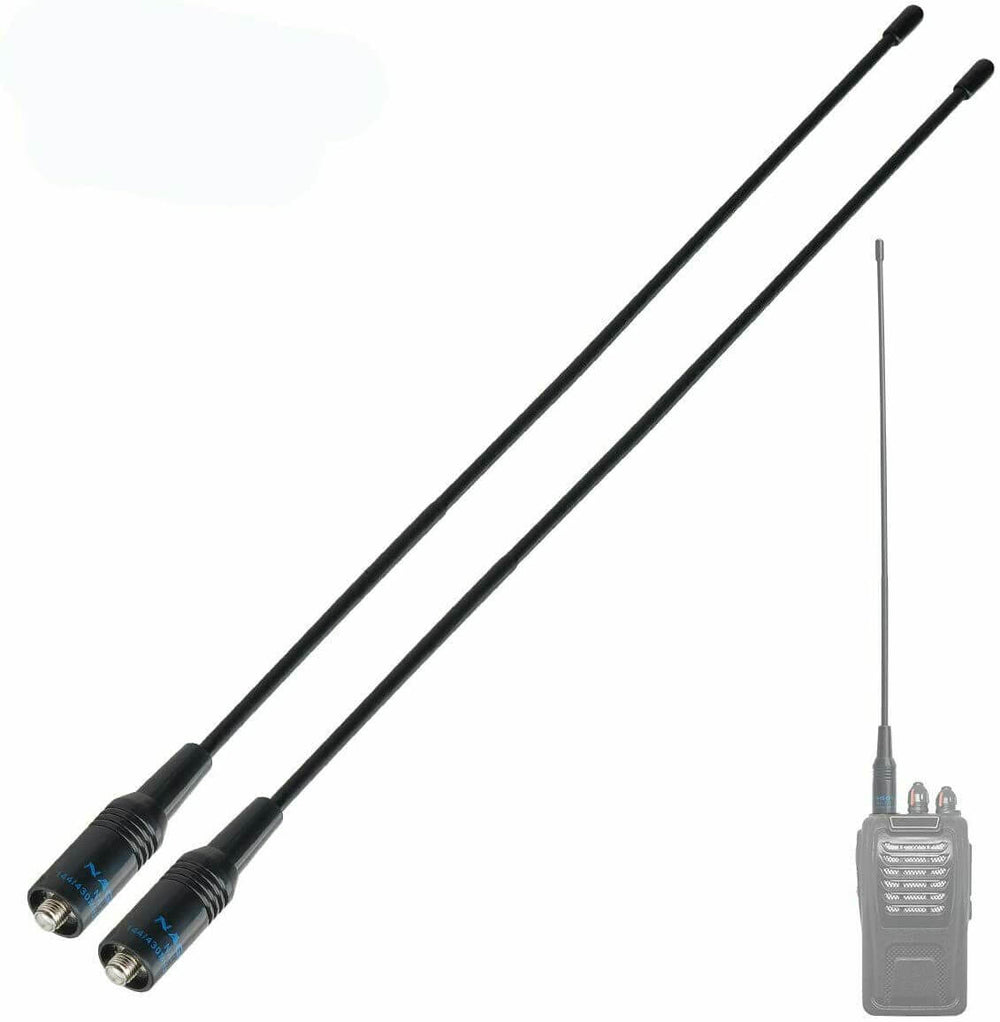 Replacement antennas for Baofeng UV-10R Plus two way radio with long black flexible design
