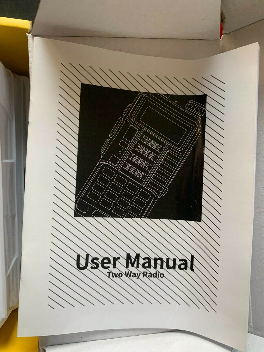 User manual for Baofeng UV-10R Plus two way radio showing device illustration and instructions