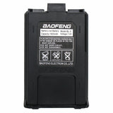Baofeng UV-5R dual band radio lithium-ion battery with 1800mAh capacity and safety instructions