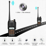 Baofeng UV-9R Plus waterproof radio with 20km talk distance and 8000mAh battery capacity